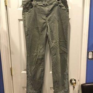 Soft Surroundings Green Straight Leg Pants